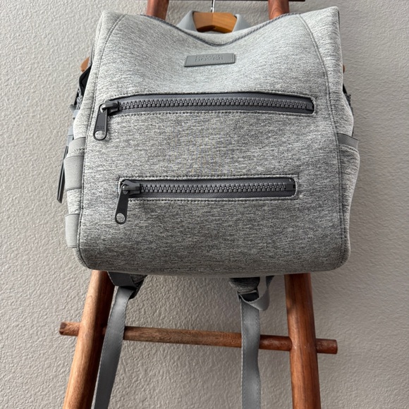 Dagne Dover Indi Diaper Bag Backpack Neoprene Large in Heather Grey - Picture 4 of 16